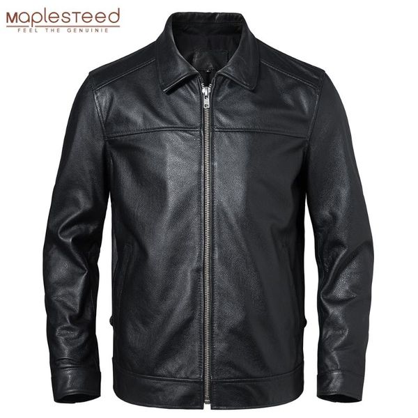 

men's leather & faux men jacket 100% real cowhide black brown genuine coat male skin clothing autumn spring asian size m601