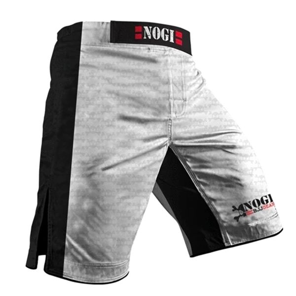 

men mma shorts custom design jiu jitsu full printing bjj judo muay thai trunks 210629, White;black