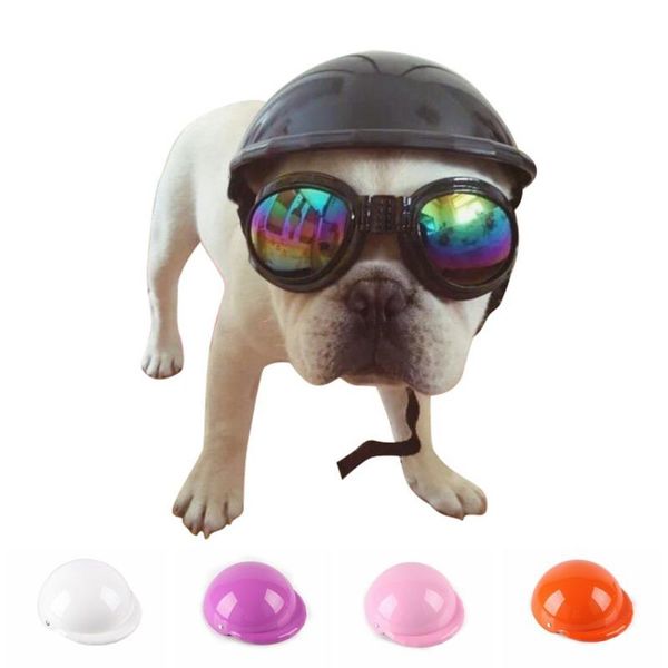 

dog apparel helmets for motorcycles with sunglasses cool abs fashion pet hat helmet plastic protect ridding cap sml q1