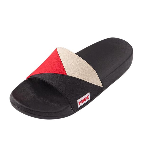 

slippers sagace 2021 summer seaside flat slip resistant men's fashion couples mixed colors shower shoes non-slip pool, Black