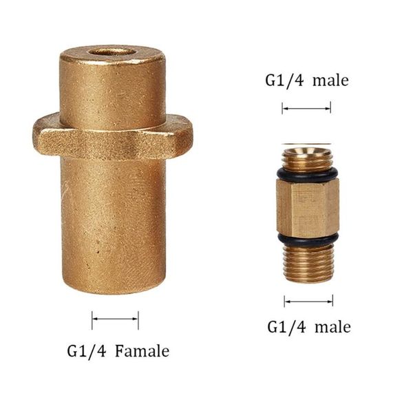 

2pcs g1/4 adjustable car wash foam lance pressure nozzle soap bottle tool 1/4\\\" adapter washer quick connector watering equipments
