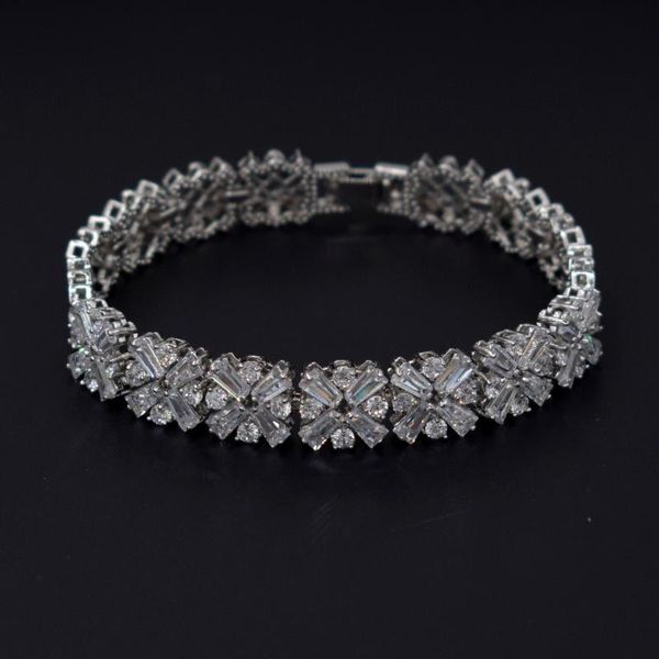 

link, chain luxurious crystal bracelet silver color adjustable infinity charm bracelets for women fashion jewelry 2021, Black