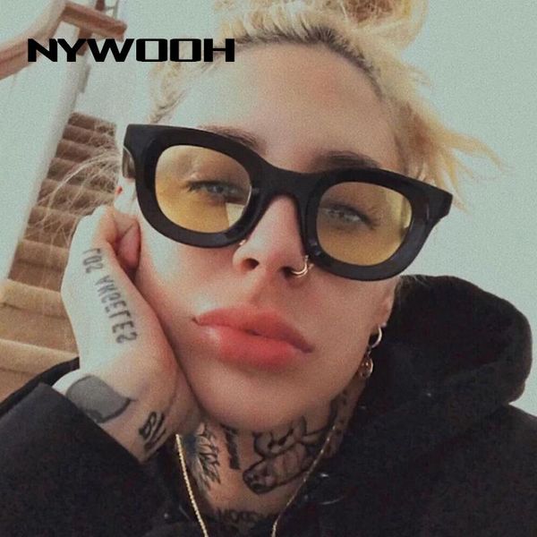 

sunglasses nywooh vintage round women men brand retro small sun glasses hip hop concave design eyewear unisex, White;black