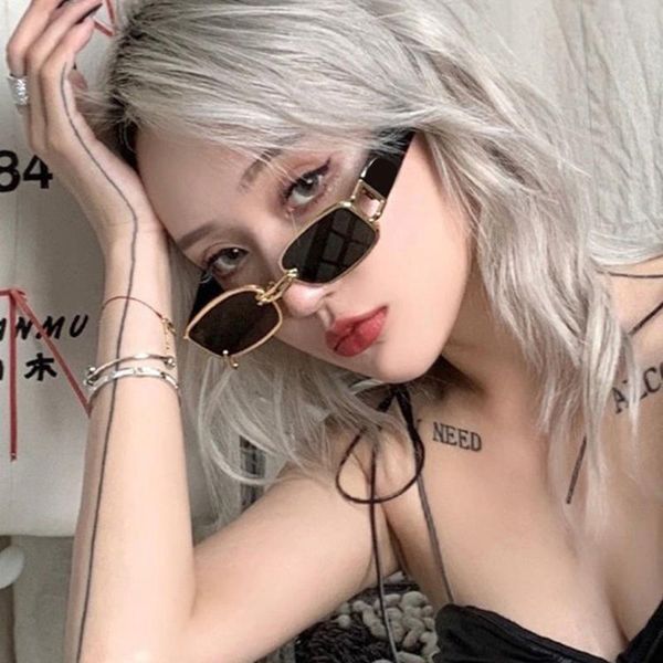 

sunglasses vintage square for women designer metal sun glasses female fashion famous eyewear, White;black
