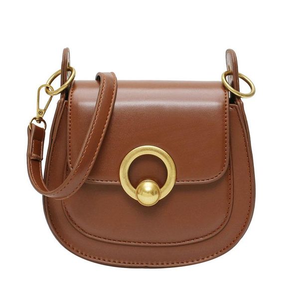 

evening bags luxury solid color small pu leather saddle for women 2021 fashion simple crossbody shoulder bag lady travel handbags