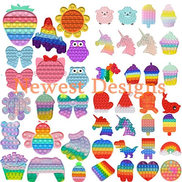 

us stock fidget toys push it bubble antistress toys anti-stress soft sensory gifts reusable squeeze toys gifts stress reliever board games