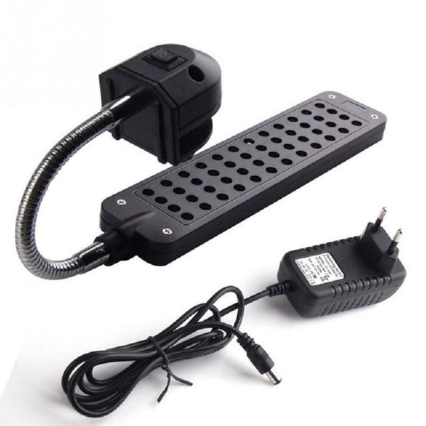 

aquariums lighting eu plug 3w aquarium fish tank 12 blue +36 white leds clip coral reef aquatic marine nano flexible lamp decoration light