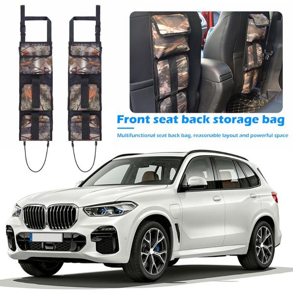 

car organizer 2pcs camo printed hanging bags seat back sling rack portable oxford cloth sgun case hunting storage supplies