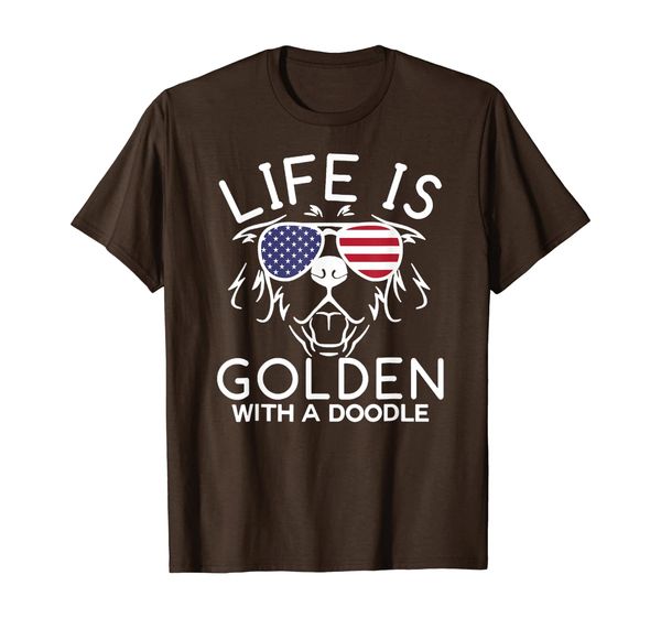 

Life Is Golden With A Doodle Glass Tshirt Dog Shirt, Mainly pictures