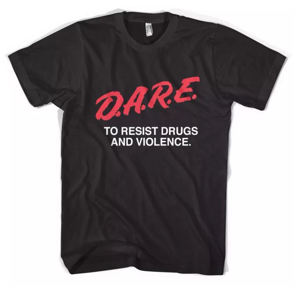 

d.a.r.e to resist anti-drugs t-shirt all sizes black, White;black