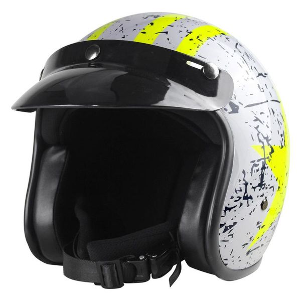 

motorcycle helmets casque moto capacete helmet vintage retro lightweight 3/4 open face dot approved unisex