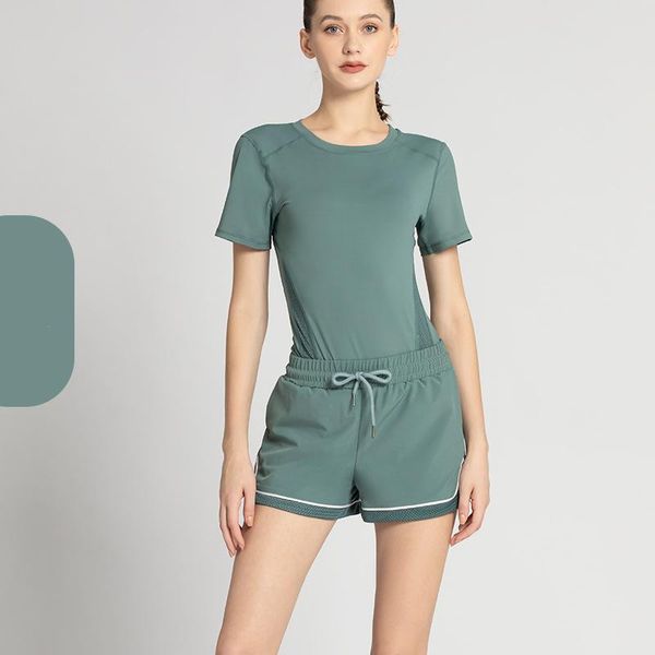 

gym clothing women large size sports suit workout running sportswear short sleeve t-shirts plus pants sets loose solid active wear, White;black