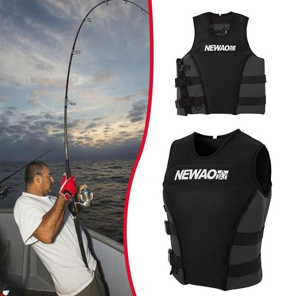 

life vest & buoy fishing jacket water sports neoprene buoyancy crash motorboat suit surfing s-3xl