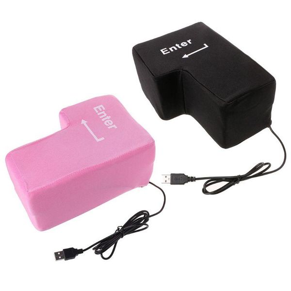 

keyboards dropship usb big enter key decompression large computer vent button deskpillow for programmer stress relief gifts