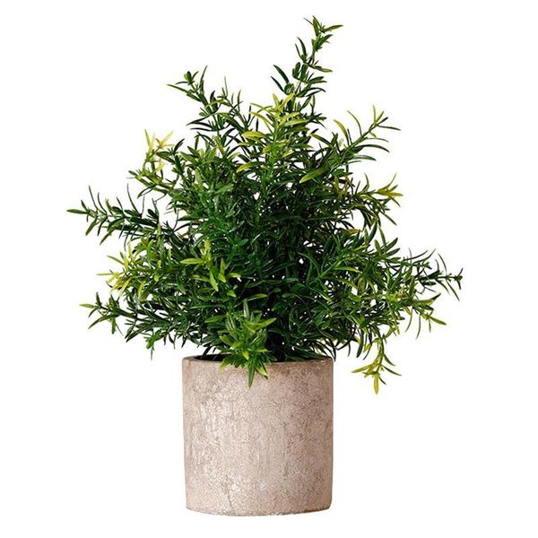 

decorative flowers & wreaths 1pc plastic flowerpot bonsai deskdecor vivid simulation green plants lifelike tree ball for home