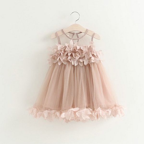 

girl dress kids babyÂ clothes 2022 petal spring summerÂ toddler beachÂ partyÂ outfitsÂ teenagers uniform dressesÂ cotton children clot, Red;yellow