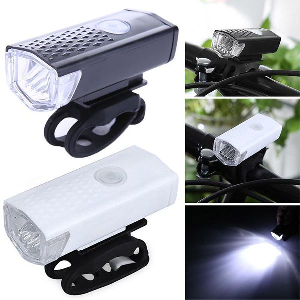 

est bicycle front light bike accessories parts waterproof 6000k usb rechargeable headlight lights