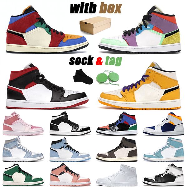 

1 mid fearless men basketball shoes lightbulb jumpman 1s university blue women sneaker outdoor mens sports sneakers