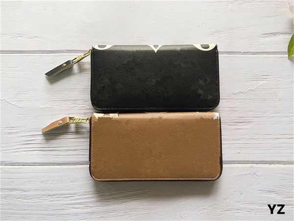 

dhl money clips fashion long wallets standard zipper classical brown brand women purse, Black