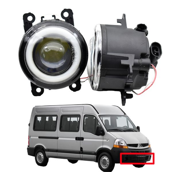 

fog light 2 pieces led drl fog-lights angel eye 12v h11 for renault master ii 1998-2010
