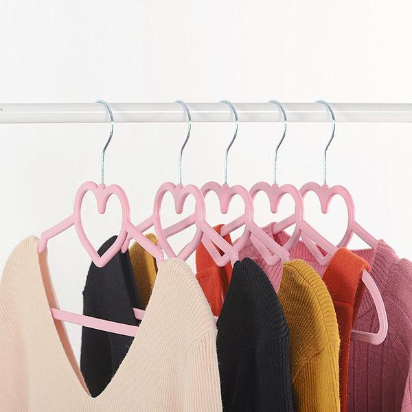 

hangers & racks 10pc portable clothes hanger durable non-slip abs heart butterfly pattern coat for children clothing hanging
