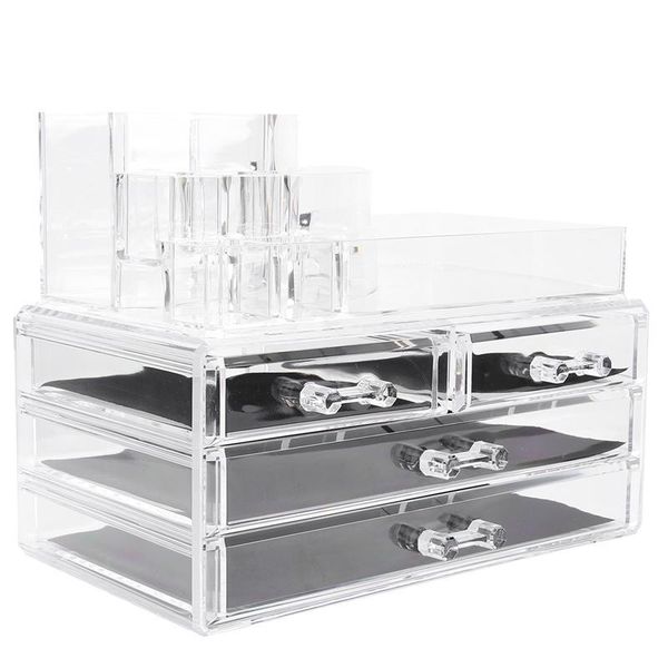 

pc cosmetics storage holder large sundries box deskorganizer (white) boxes & bins