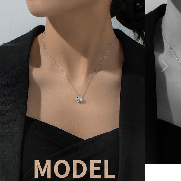 

new trendy 925 sterling silver exquisite elephant necklace shiny zircon animal choker for women wedding gift fine jewelry nk075