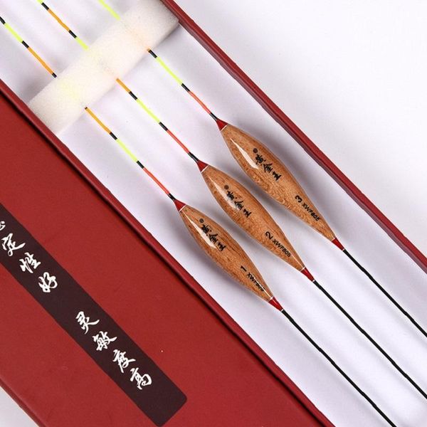 

fishing accessories 3pcs/set float deep water wood tackle vertical buoy hard tail drift pesca