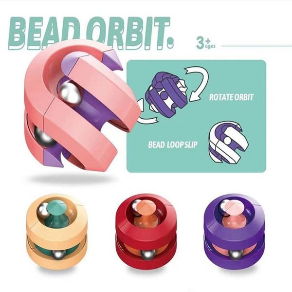 

us stock fidget toys decompression track cube party favor metal finger gyro novel intellectual creative gifts