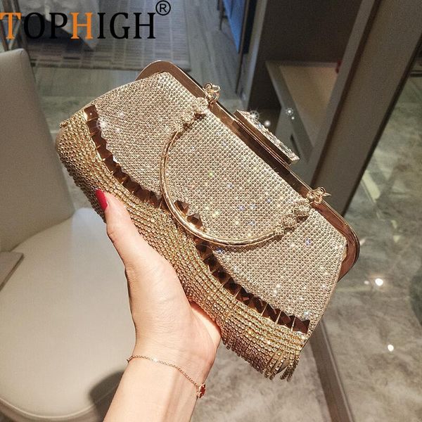 

evening bags igh bling party handbag for women 2021 wedding gold clutch bag with chain mini hand ins selling