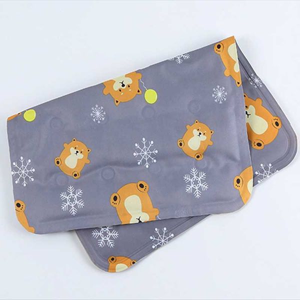

dog mat pet summer cooling pad bite-resistant ice bear cartoon printed waterproof sleeping blanket cat supplies kennels & pens