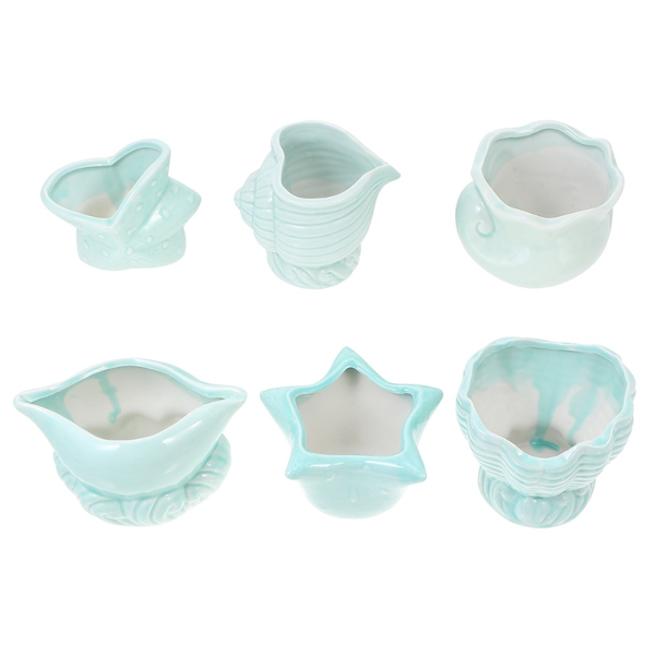 

planters & pots 6pcs fleshy plant flowerpot ceramic succulents pot decor bonsai