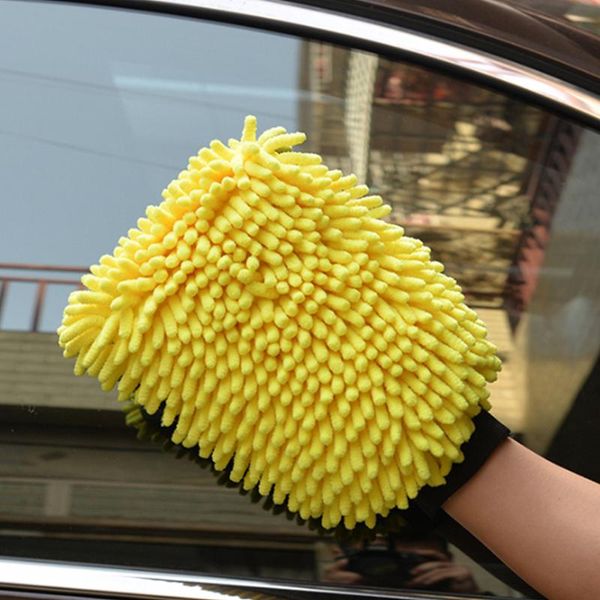 

car sponge 1pcs double sided microfiber washing hand gloves window cleaning towel kitchen accessories dust glove household