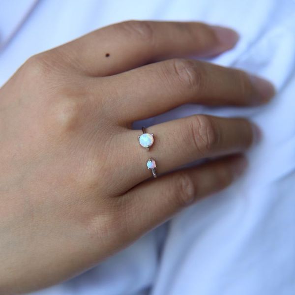 

wedding rings classic lovely ladies simple style silver gold color open for women with cubic zirconia fine jewelry gifts, Slivery;golden