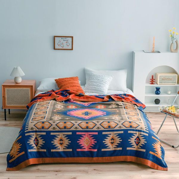 

bohemia blankets fashion pure cotton yarn blanket throw on bed/car/sofa lovely kids bedding full bedclothes