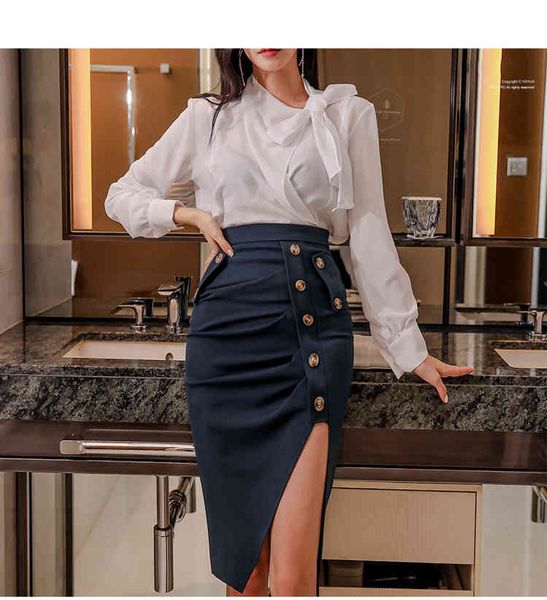

two piece dress zawfl - women's 2-piece set, skirt, gauze shirt, summer, White