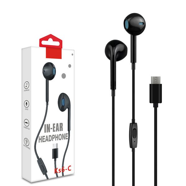 KM/ KS6C Handy-Freisprecheinrichtung mit Weizen-Handy-Ohrhörern TYPE-C In-Ear-Kopfhörer tpc Android Mode trendiger Kopfhörer