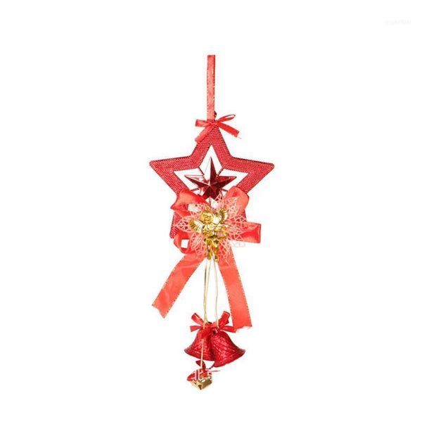 

christmas decorations pentagram bell tree pendant craft xmas decor gifts ornaments home party1