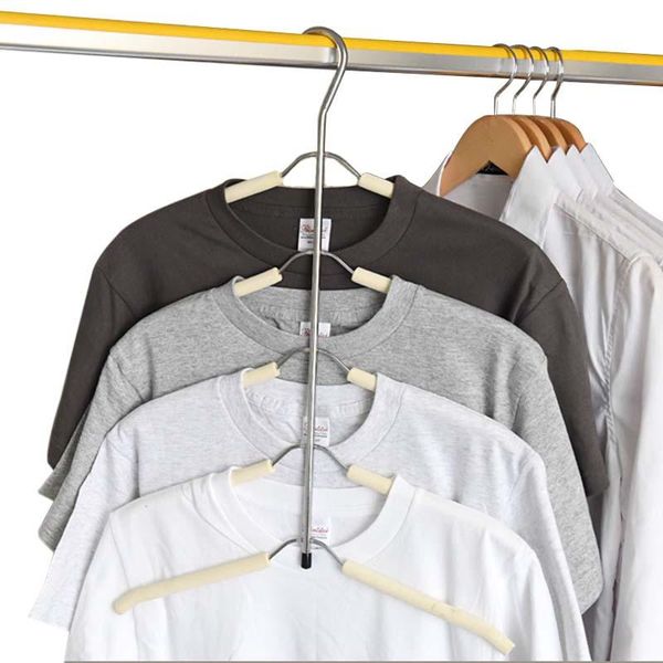 

magic multi-port support circle clothes hanger drying rack multifunction stainless hangers home storage & racks