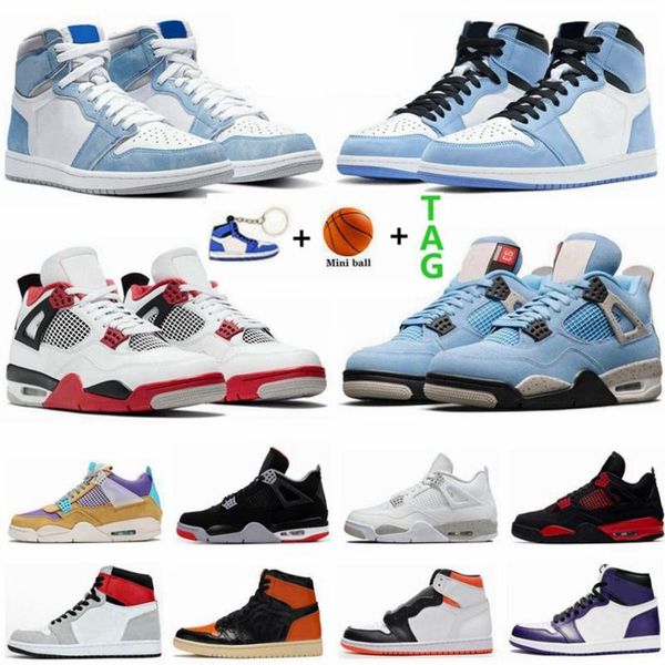 

university blue 1s jumpman 1 mens basketball shoes black cat 4 4s hype royal pine green obsidian unc sail what the white cement bred sports