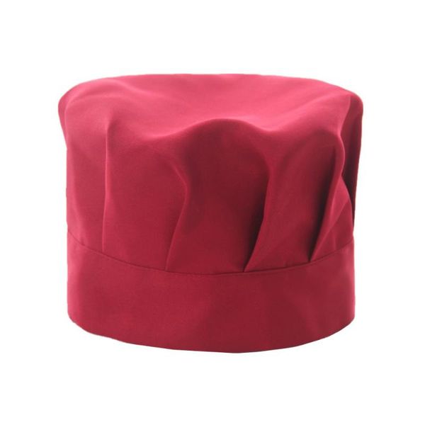 

shower caps 1pc fabric bouffancy cap mushroom hat chef working adjustable for restaurant el (red)