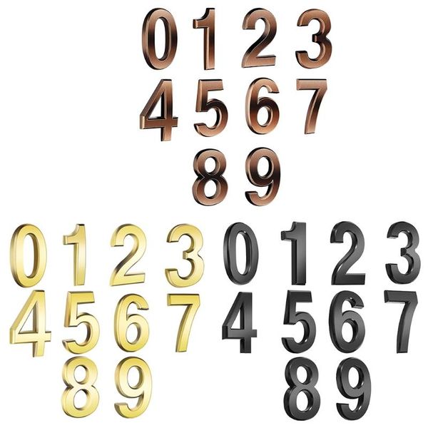 

wall stickers 10 pcs self-adhesive door house numbers 0 to 9 mailbox street address decals for signs home