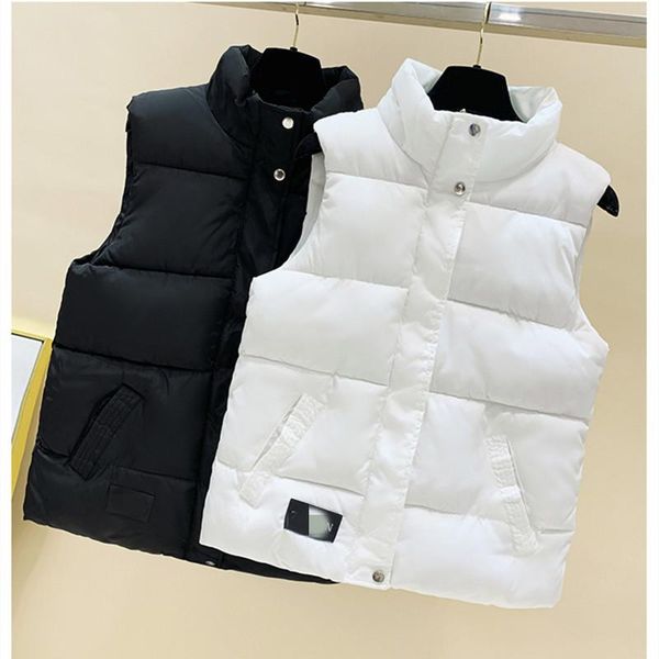 

women's vests 2021 autumn winter casual women waistcoat outerwear korean stylish short sleeveless vest jackets m-4xl, Black;white