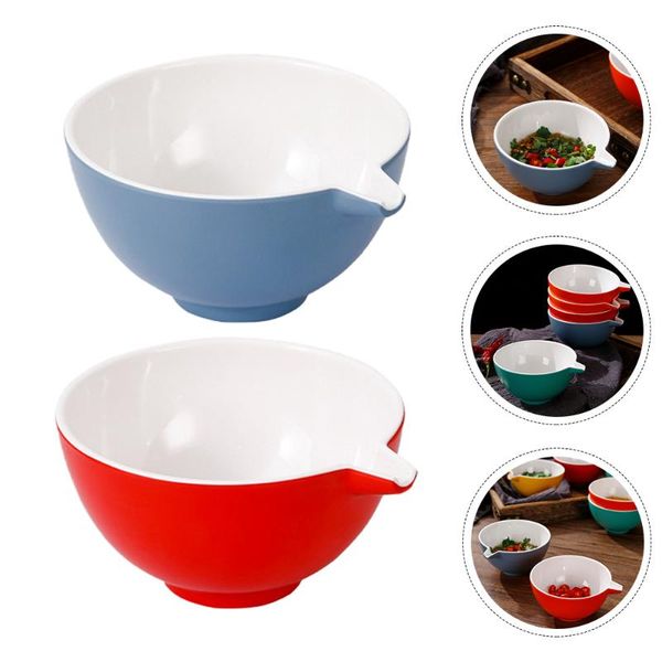 

bowls 2pcs seasoning durable dipping practical soup (assorted color)