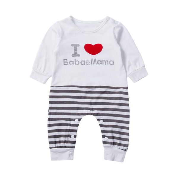

jumpsuits born kids baby girls boy 0-18m long sleeve striped romper jumpsuit outfits clothes, Blue