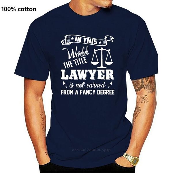 

women's t-shirt vintage the title lawyer is not earned shirt t men hipster women tshirts o neck short sleeve, White