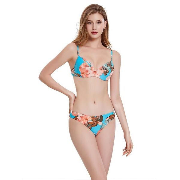 

one-piece suits bikini printed swimsuit 2021 fashion ladies split swimwear sexy