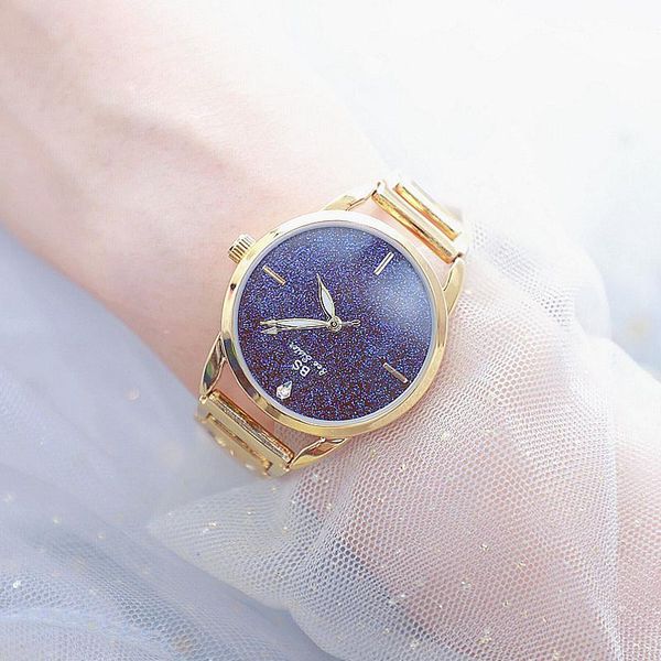

wristwatches woman watches 2022 starry sky watch dress diamond wrist for women gold blue ladies, Slivery;brown