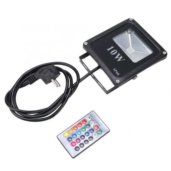 

outdoor flood 10w rgb led waterproof spotlight for garden yard landscape lawn ac85-265v floodlights