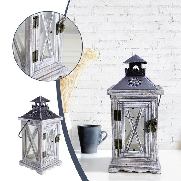 

candle holders creative retro holder wooden iron art lantern hanging decorative fairy party wedding home deskdecor